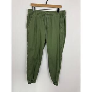 GAP Olive Green Drawstring Jogger Pants Size Large Cotton Lyocell